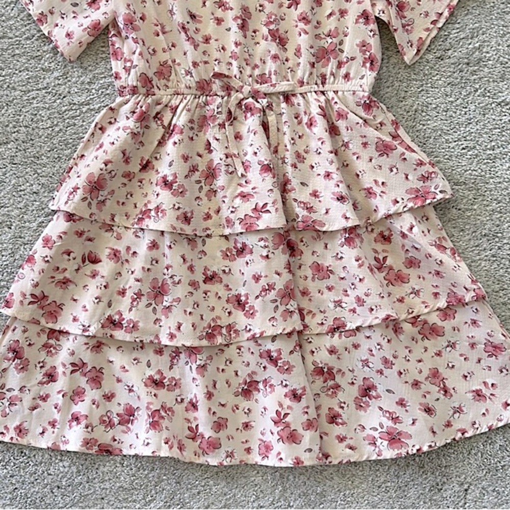 Hayden Girls Floral Pink Dress - Picture 4 of 8